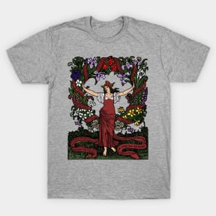 Garland For May Day In Color - Refinished Walter Crane, Socialist, Socialism, Leftist, Anarchist, Propaganda T-Shirt